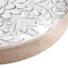 Distressed White Floral 3-piece Carved Wood Wall Decor Set - 2 of 4
