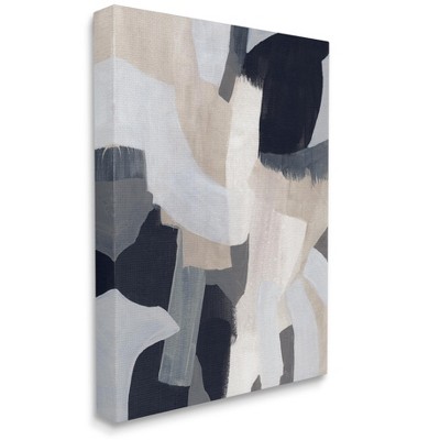 Stupell Industries Collage of Neutral Tone Abstract Shapes Blue Beige