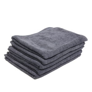 Unique Bargains 250GSM Microfiber Car Washing Towel 5 Pcs - 1 of 4