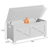 39.4"Storage Chest, Wooden Storage Bench, Modern Style Lift-Top Shoes Bench with Safety Hinge for Entryway, Bedroom, Living Room, Supports 300 Lb - 2 of 4