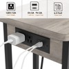 C Shaped End Table with Charging Station, Flip Top Side Table with USB Ports and Outlets for Living Room & Bedroom - 4 of 4