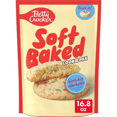 Betty Crocker Soft Baked Birthday Cake Batter Cookie Mix - 16.8oz
