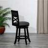 NicBex Dining Chairs Upholstered Chair Counter Height Chairs Black X-Back Swivel Chair Fabric Seat for Kitchen - 4 of 4