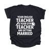 Your English Teacher and Your Gym Teacher Block - Womens Garment Dyed Tee - 2 of 4