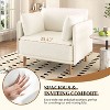 CAVINAS Polyester Accent Chair with Soft Cushions and Wooden Legs,Modern Upholstered Living Room Chairs,Reading Chairs for Living Room - 2 of 4