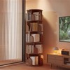 YONWAY 5 Tier Rotating Bookshelf Open Storage Bookcase 360° Display Round Spinning Bookshelf for Bedroom, Living Room, Home, Office - 2 of 4