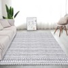 Stylish Chenille Line Pattern Rug, Foldable & Washable, Non-Slip, Kid & Pet Friendly, Durable Edges for Modern Living - 4 of 4