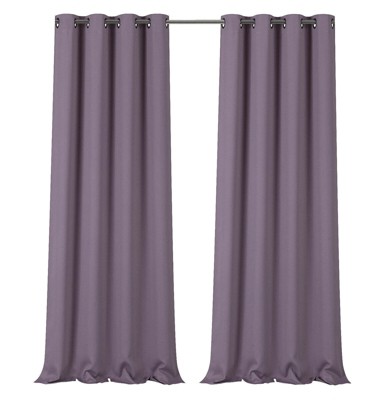 GoodGram 2 Pack Hotel Thermal Grommet 100% Blackout Window Curtain Panels