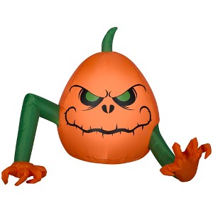 Gemmy Airblown Inflatable Pumpkin Monster w/Reaching Arms , 3 ft Tall, Multi - 1 of 2