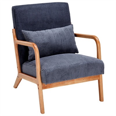 OUTSUPPLY Accent Chair, Arm Chair, Living Room Chairs with Pillow Upholstered, Reading Chair for Living Room, Bedroom, Balcony