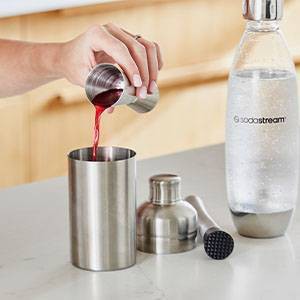 Silver Stainless Steel Mixology Kit with Jigger and Muddler