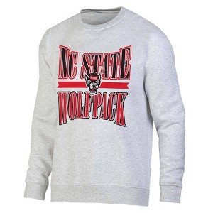 NCAA NC State Wolfpack Unisex Ash Crew Fleece Sweatshirt - 1 of 3