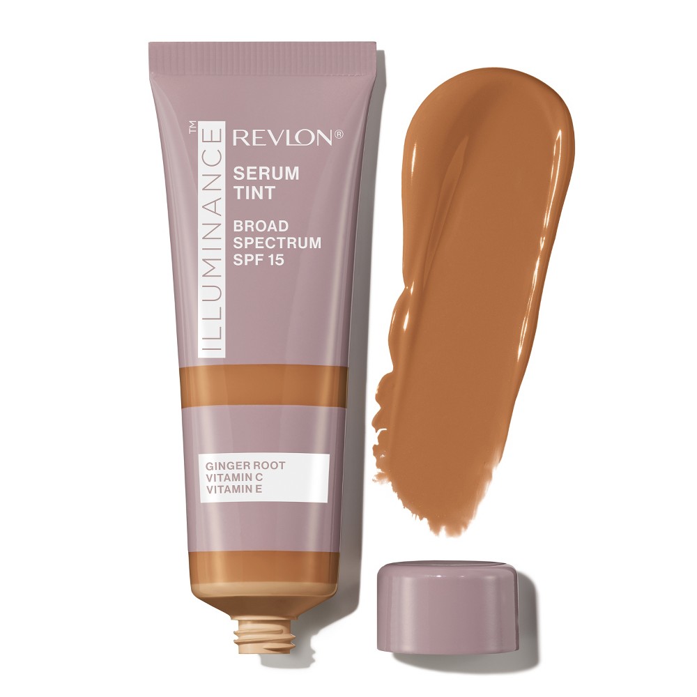 Photos - Foundation & Concealer Revlon Illuminance Triple Hyaluronic Acid Tinted Serum - 417 Warm Caramel 