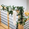 Sullivans Artificial 9' Flocked LED Pine Christmas Garland with Pinecones, Green, Indoor Christmas Decor - 3 of 4