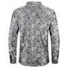 Cloudstyle Mens Floral Shirt Rose Printed Long Sleeve Dress Shirt Prom Wedding Button Down Shirt - 3 of 4