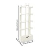 YIYIBYUS Bookcase 15-Compartment Book Rack with Cabinet, Floor Standing, White - 4 of 4