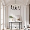 Tribesigns Modern 5-Light Black Chandelier, Farmhouse Candle Hanging Pendant Light Fixtures for Living Room, Kitchen - 4 of 4