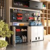 Garage Wall Mounted Storage Cabinet with Two Doors and One Shelf, Lockable Metal Wall Cabinet, Hanging Tool Cabinet for Garage Utility Room - 4 of 4