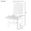 Modern 4-Piece Upholstered Dining Chair Set with Rubber Wood Legs and Button Tufting, Comfortable High-Back Chairs for Dining Room or Kitchen - 4 of 4