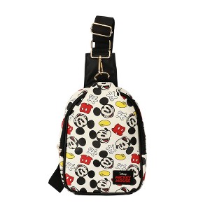 Disney Mickey Mouse All-Over Print White 7.4” Sling Bag - 1 of 4