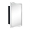 TEHOME Rectangular Metal Framed Recessed Bathroom Medicine Cabinet with Mirror - 3 of 4
