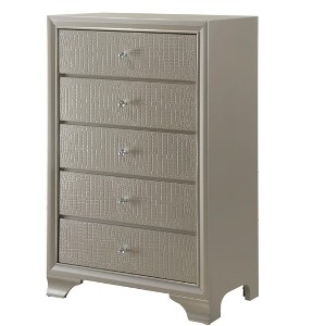 NicBex Dresser for Bedroom with Embossed Crocodile,Chest of Drawers with Faux Diamond Round Knobs,Storage Dressers for Bedroom - 1 of 4