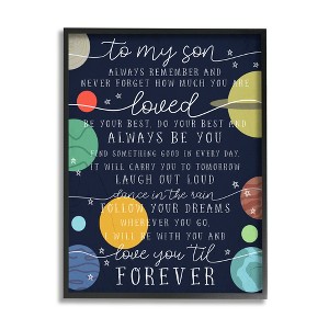 Stupell Industries My Son Love You Forever Phrase Outer Space - 1 of 4