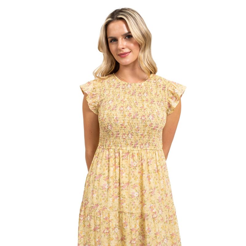 August Sky Women`s Smocked Tiered Dress, 5 of 10