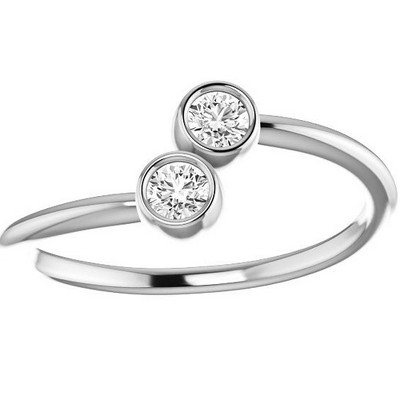 Pompeii3 1/4ct 2-Stone Diamond Forever Us Engagement Ring