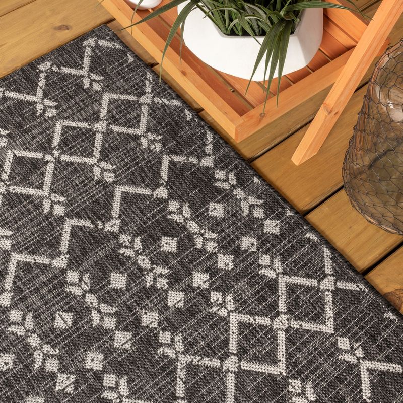 Ourika Moroccan Geometric Textured Weave Indoor/Outdoor Area Rug - JONATHAN Y, 5 of 10