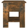 vidaXL Modern Coffee Table - Smoked Oak Engineered Wood with Storage Shelf - 15.7" x 15.7" x 16.5" - Ideal for Living Room Decor - 4 of 4