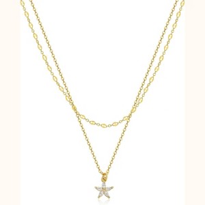 Diamond Choker Necklace for Women: Dainty 14K Gold/Sterling Silver Gold Plated CZ Jewelry, Trendy Gift - 1 of 4