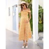 Coolmee Women's Maternity Dress Off Shoulder Split A Line Casual Maxi Dress Photography Dress for Babyshower - 4 of 4