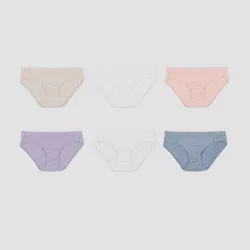 Hanes Women's 6pk Pure Comfort Organic Cotton Hipster Underwear - Colors May Vary 5