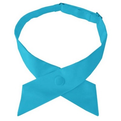 Women's Solid Color 1.75" W x Up to 19" L Crossover Tie Uniform Adjustable Neck tie