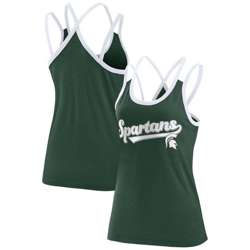 NCAA Michigan State Spartans Women&#39;s Two Tone Tank Top, 1 of 4