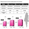 BEAFUP Set of 3 Luggage Hardside Spinner Suitcase with TSA Lock 20" 24" 28" Available for Gender, Pink - 3 of 4