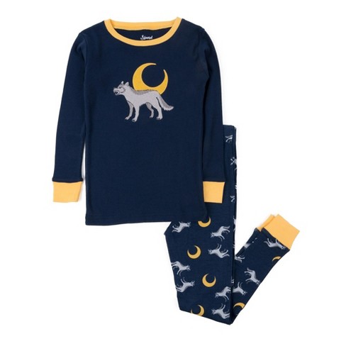 Leveret Kids Cotton Top & Fleece Pants Polar Bear Pajamas