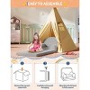 2-in-1 Convertible Kids Sofa with Teddy Fleece, Foldable Toddler Lounger for Playroom, Bedroom, Nursery, Gift for Boys and Girls - 4 of 4