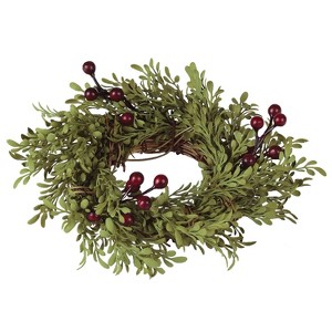 Sullivans Artificial Mini Leaf with Berries Mini Wreath 6"H Green - 1 of 1