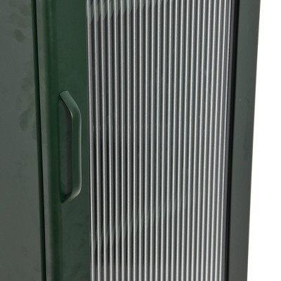 Solstice Green Metal Tall Cabinet with Adjustable Shelves