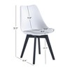 Nordlys Set of 4 Wood and Polypropylene Dining Chairs Modern Design Style Upholstery Dining Room - 4 of 4