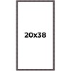 PosterPalooza | Slim Profile Brown Picture Frame - UV Acrylic, Foam Board Backing, Hanging Hardware - 2 of 4