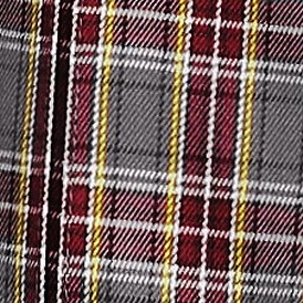 gray heather/maroon plaid