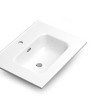 ChicFurnit Bathroom Sinks Vessel Sink Rectangle Sink Vanity Sink Art Basin Undermount Bathroom Sink for Bathroom, White, 24.21"*18.31"*6.89" - 4 of 4