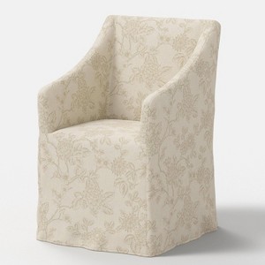Sloped Arm Slipcovered Dining Chair - Threshold™ - 1 of 4
