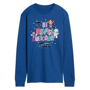 Men's - Rudolph - All Misfits Welcome Long Sleeve Graphic T-Shirt - 1 of 3