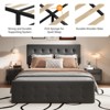 Bed Frame with 4 Storage Drawers, Linen Upholstered Platform Bed Frame with Wooden Slats Support, Button Tufted Design - 4 of 4