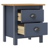 vidaXL Bedside Cabinet Set of 2 Grey and Honey Brown Solid Pine Wood - 4 of 4
