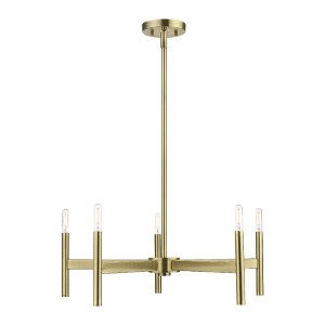 Livex Lighting Copenhagen 5 - Light Chandelier in  Antique Brass - 1 of 4